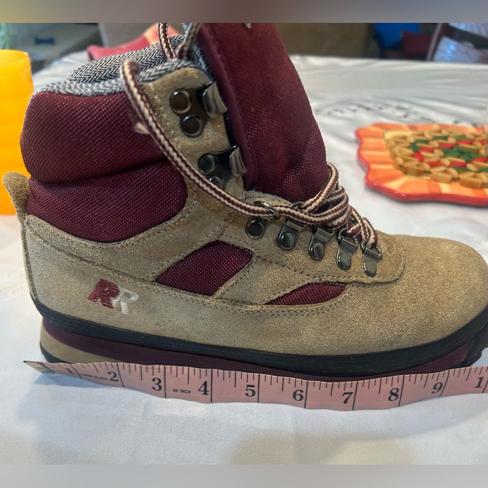 Raichle Burgundy and Tan Hiking Boots - Picture 8 of 11
